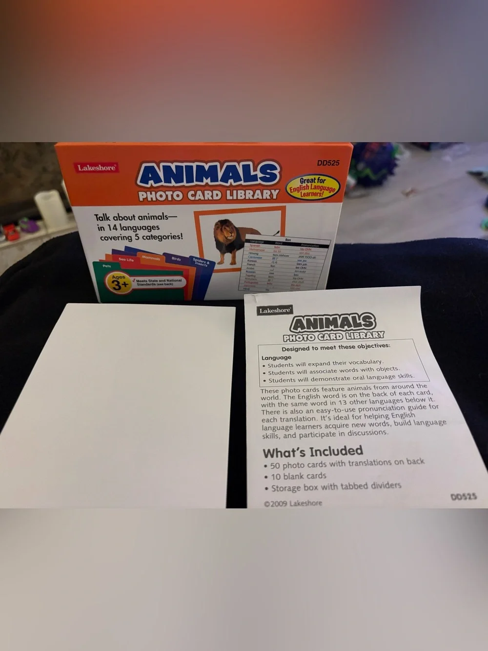 Lakeshore Learning Photo Card Library Bundle – Animals + Foods (Set of 2)